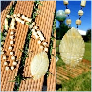 Vintage Carved Aztec/Mayan Warrior Face Necklace